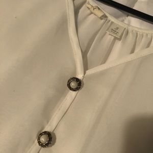 Sheer off white shirt